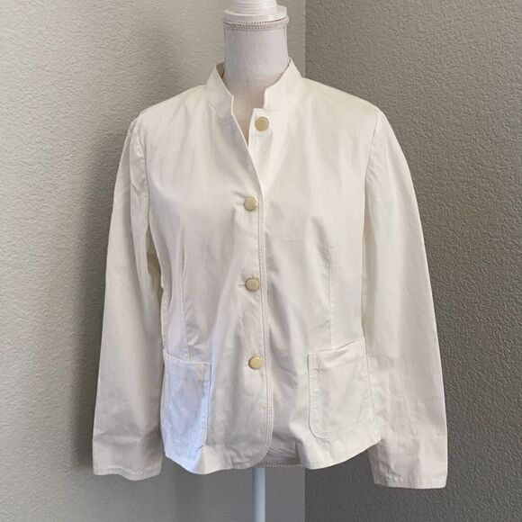 Talbots White Ivory Button Down Jacket - Picture 1 of 7